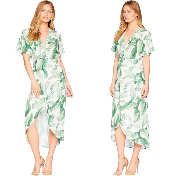 Show Me Your MuMu Get Twisted Maxi Dress in Palmtini Print- Size XL - Picture 2 of 5